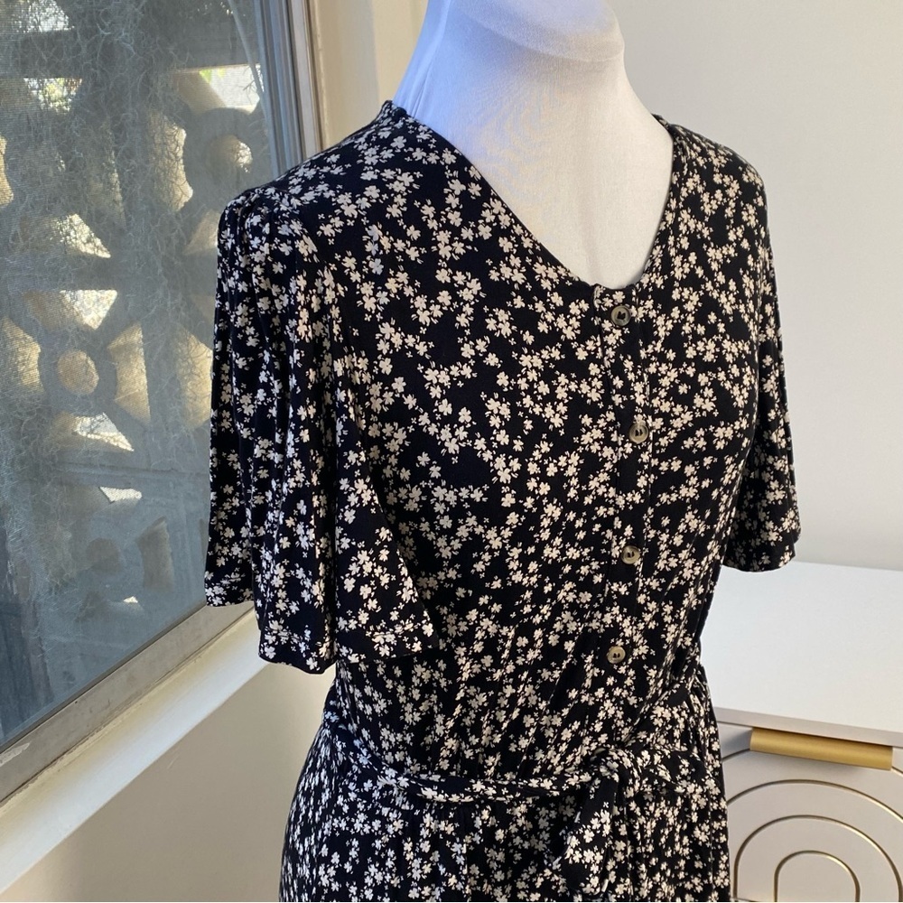 French Connection Parisian Ditsy Floral Flutter Sleeves Pockets Dress, Sz 6 - Picture 3 of 9